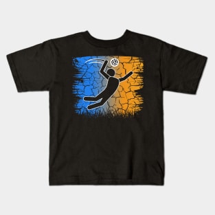 Travel back in time with beach volleyball - Retro Sunsets shirt featuring a player! Kids T-Shirt